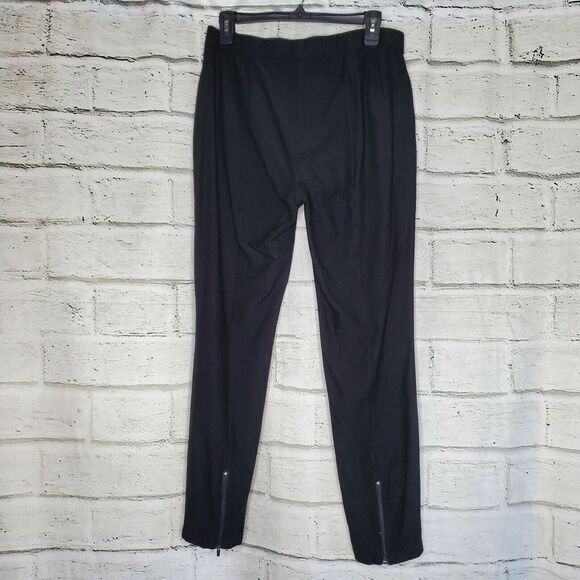 Eileen Fisher Stretch Crepe Slim Ankle Pants Black Womens Medium Pull On - Picture 8 of 12